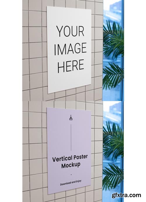 Poster on White Wall Mockup 594191600