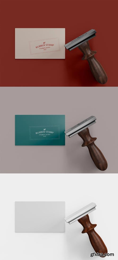 Business Card with Stamp Mockup 593931855