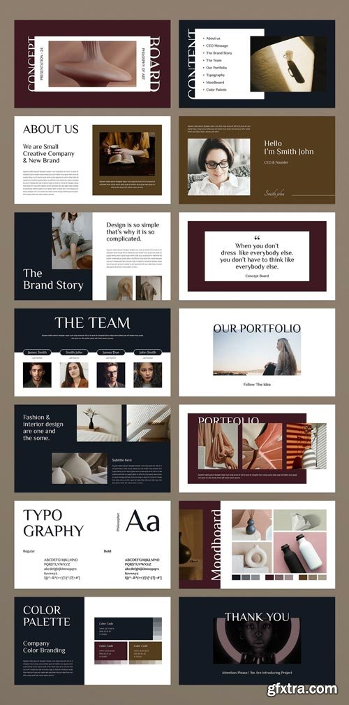 Concept Board Presentation Template  583804619