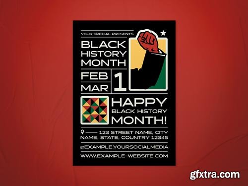 Minimalist Black History Month Flyer 480408649