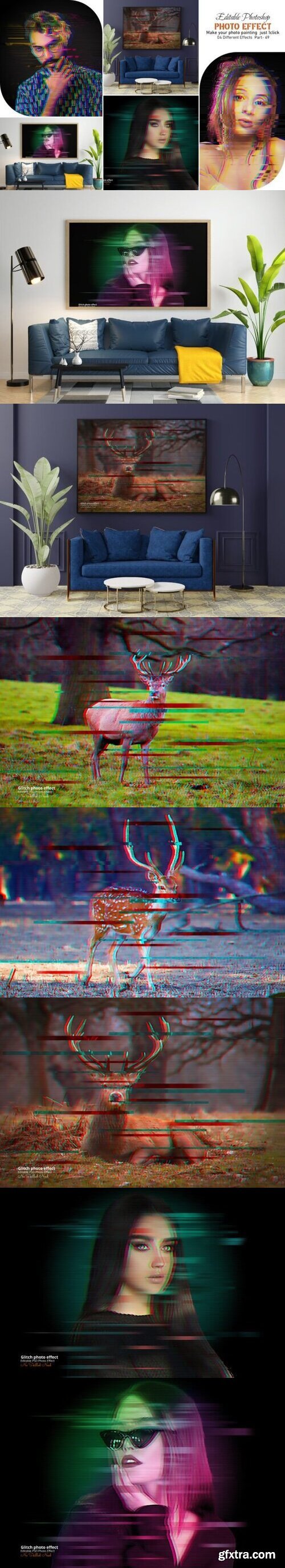 Editable Glitch Photo Effect