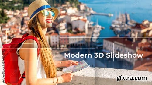 Modern 3D Slideshow Media Replacemen 596104392