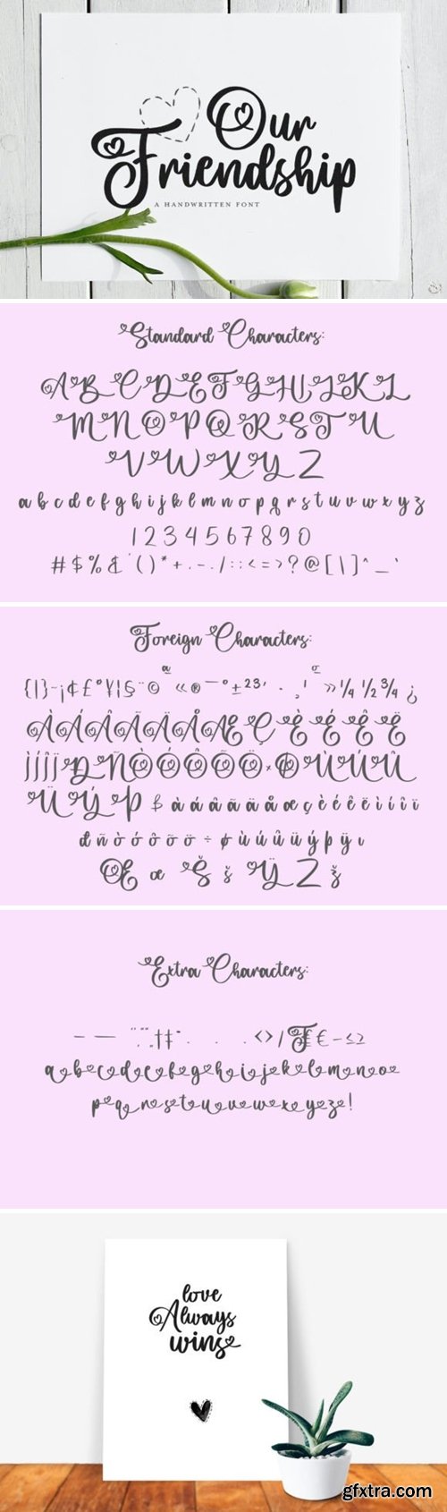 Our Friendship Font