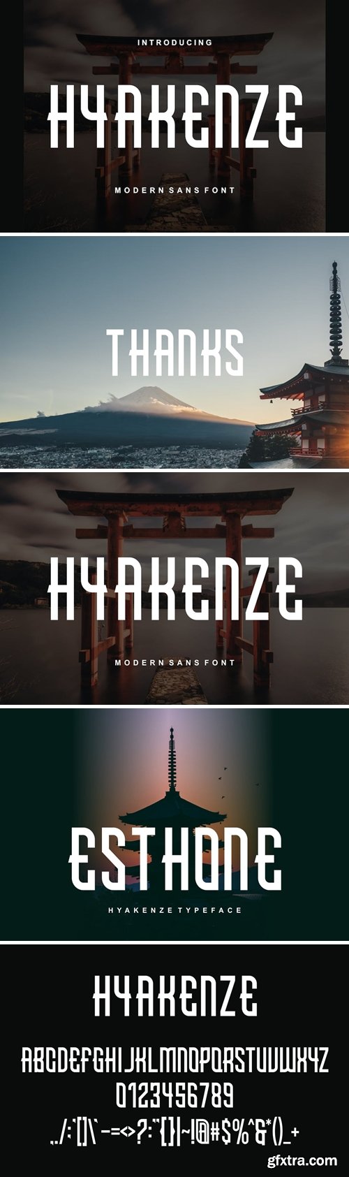 Hyakenze font