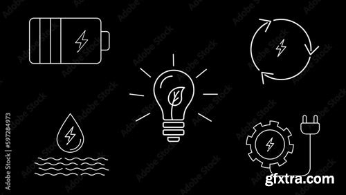 Energy Line Icons 597284973