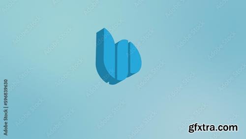 Minimal 3D Logo Gradient Title 596839630