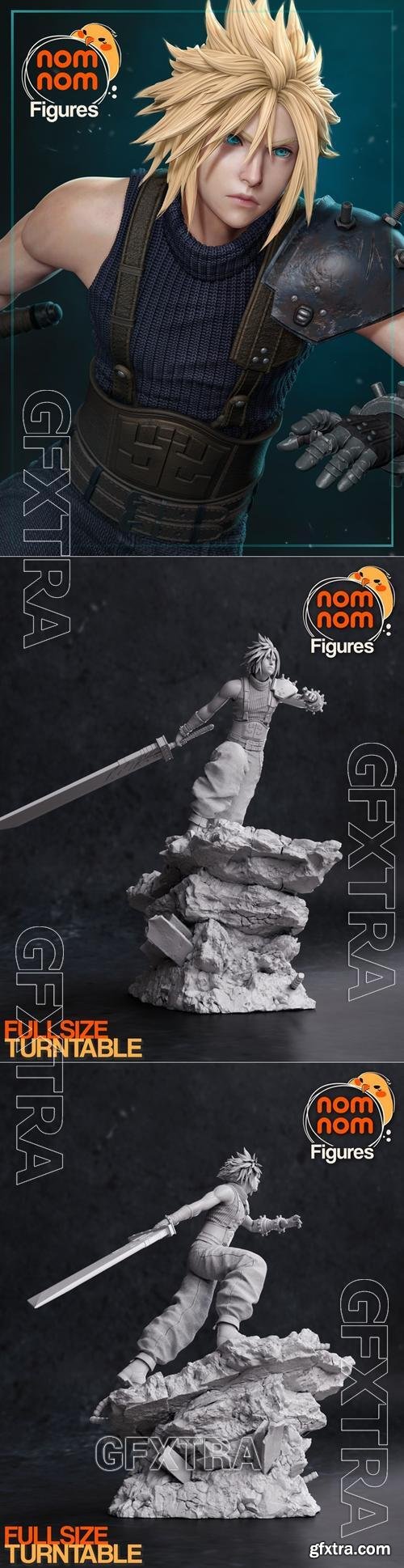 NomNom Figures - Cloud Strife from Final Fantasy VII &ndash; 3D Print Model