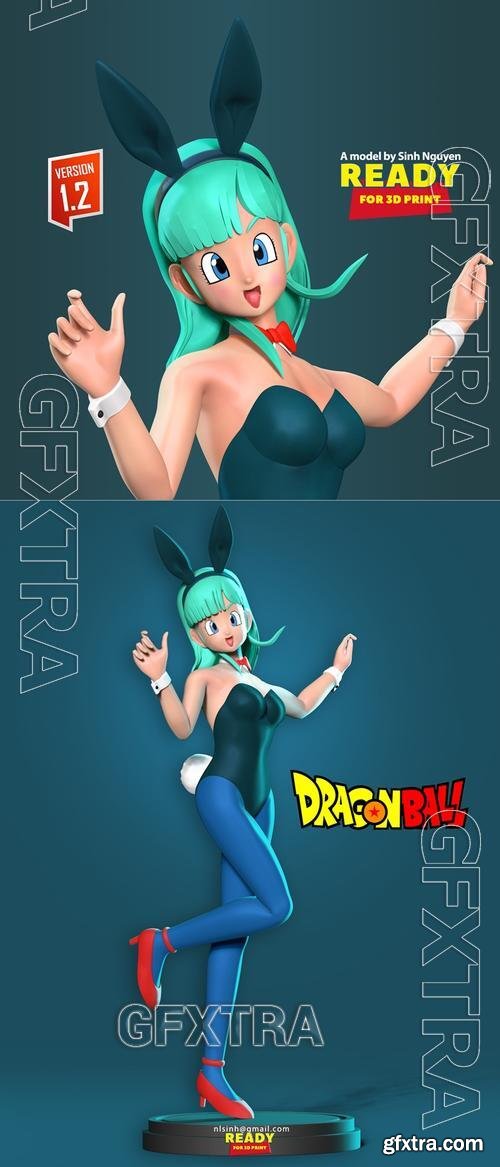 Bulma - Dragon Ball Fanart &ndash; 3D Print Model