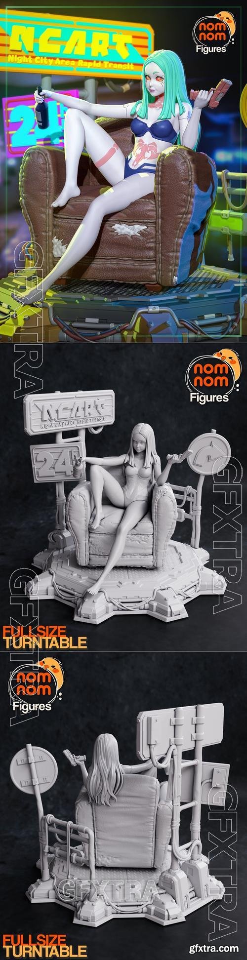 NomNom Figures - Rebecca Cyberpunk Edgerunners &ndash; 3D Print Model