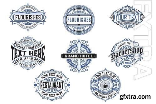 Pack of 8 logos and badges 