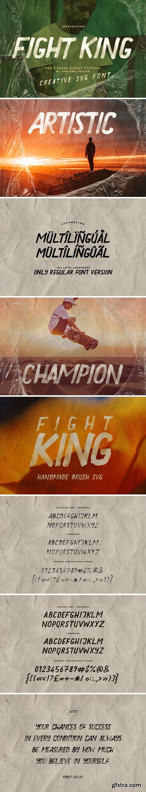 Fight King Brush &amp; SVG Font