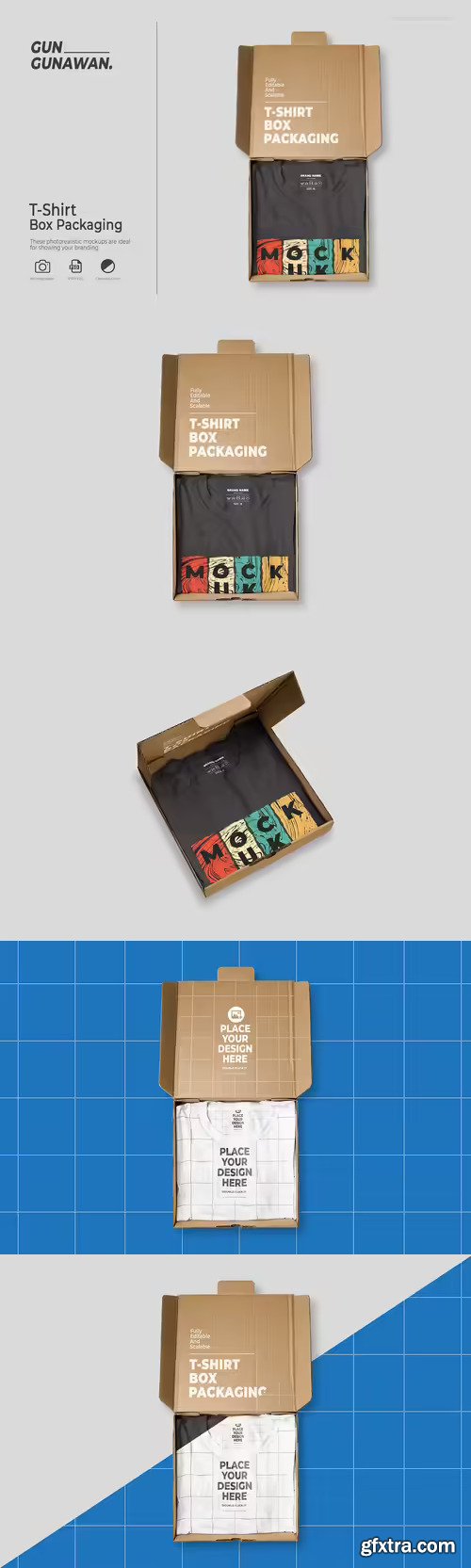 T-Shirt Box Packaging Mockup