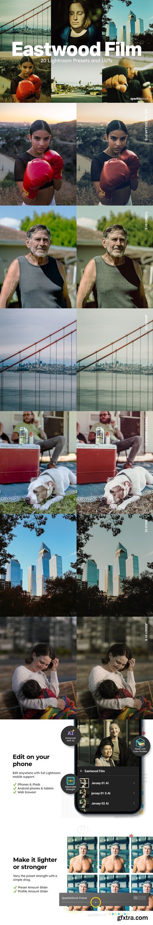 Creativemarket - 20 Eastwood Film Lightroom Presets 16067642