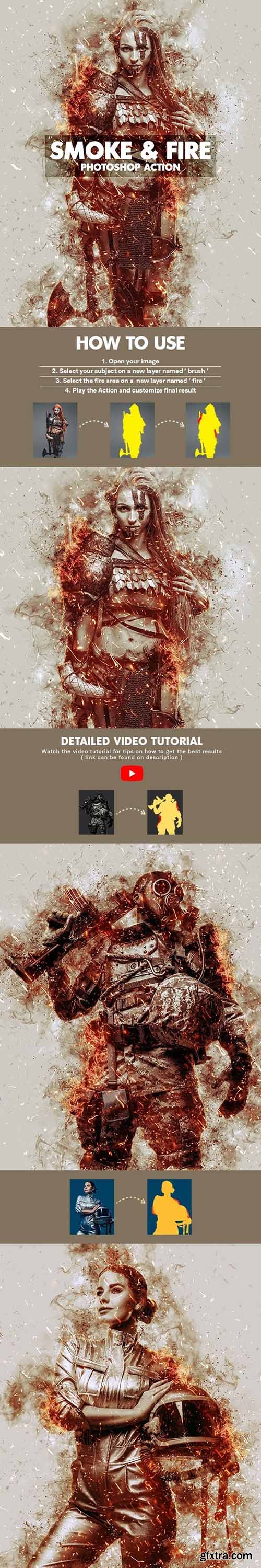 GraphicRiver - Smoke & Fire Photoshop Action 44940667