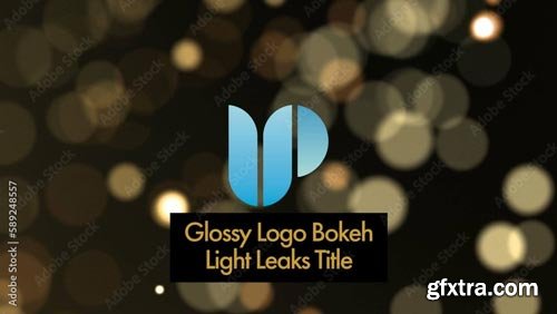 Glossy Logo Bokeh Light Leaks Title 589248557