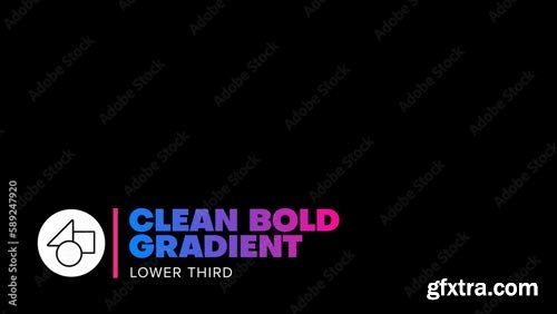 Clean Bold Gradient Lower Third 589247920