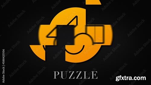 Sliding Tile Puzzle Logo Reveal 588425106