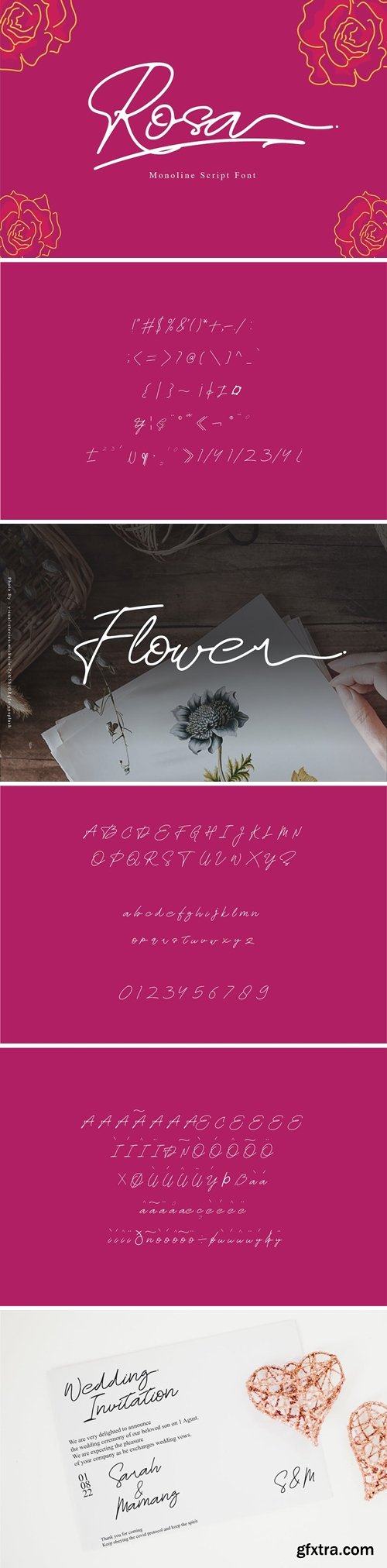 FontBundles - Rosa Signature typeface 1762750