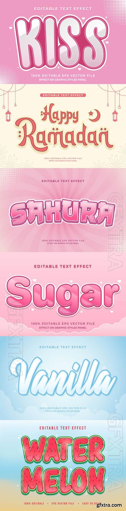 Vector 3d text editable, text effect font vol 191