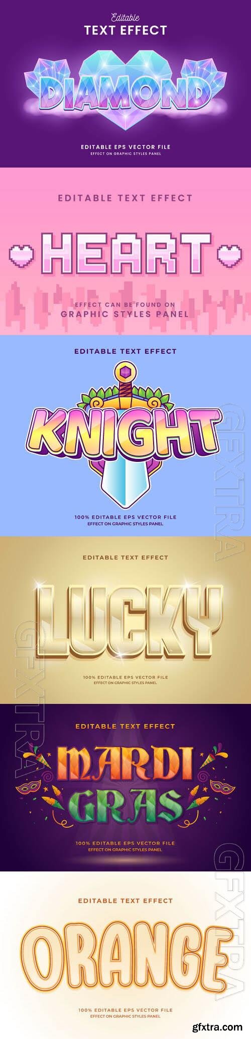 Vector 3d text editable, text effect font vol 190