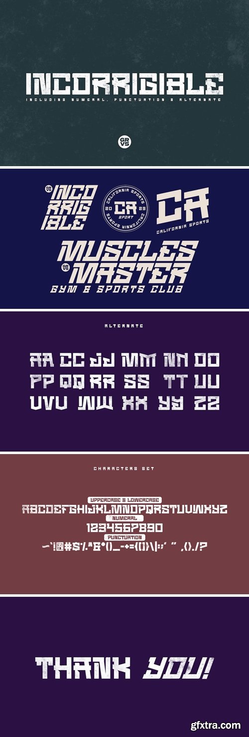 Incorrigible Modern Sport Font