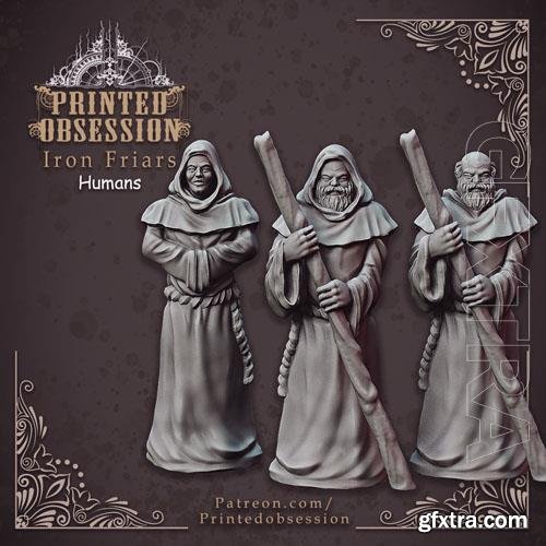 Friars of the Iron hammer – Group of human monks – Heaven Hath No Fury Print in 3D