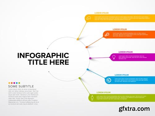 Vector multipurpose Infographic template made from lines, stripes and icons 596657550