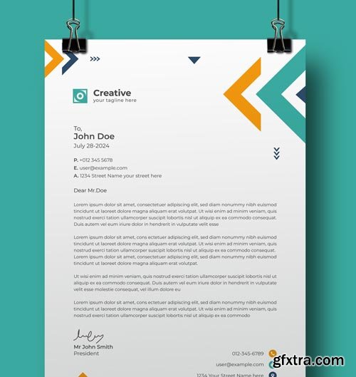 Corporate Clean Letterhead Invoice Template 588992263