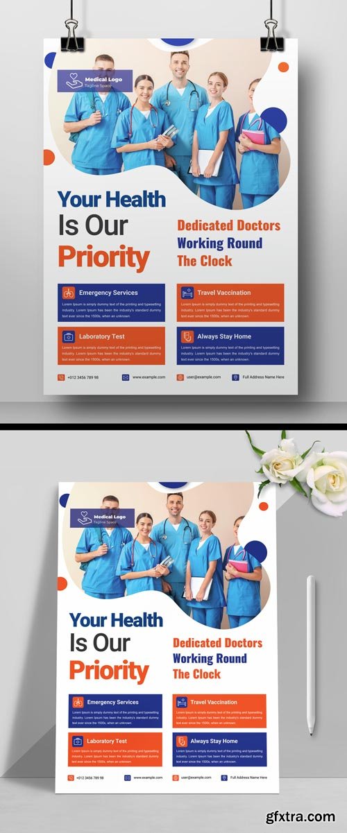 Medical Flyer Design Template 588992326