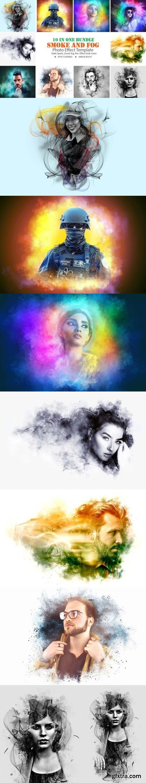 10 Smoke Fog Powder Photo Effect