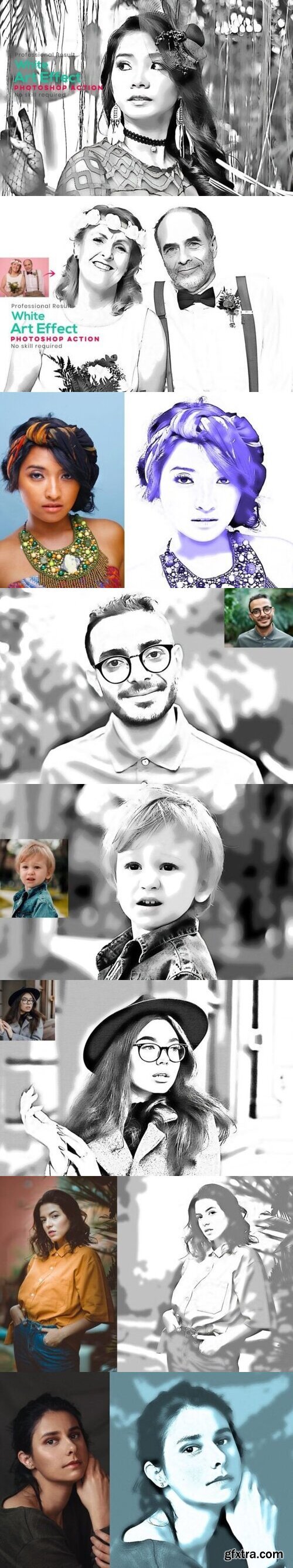 Creativemarket - White Art Effect Photoshop Action 10321972