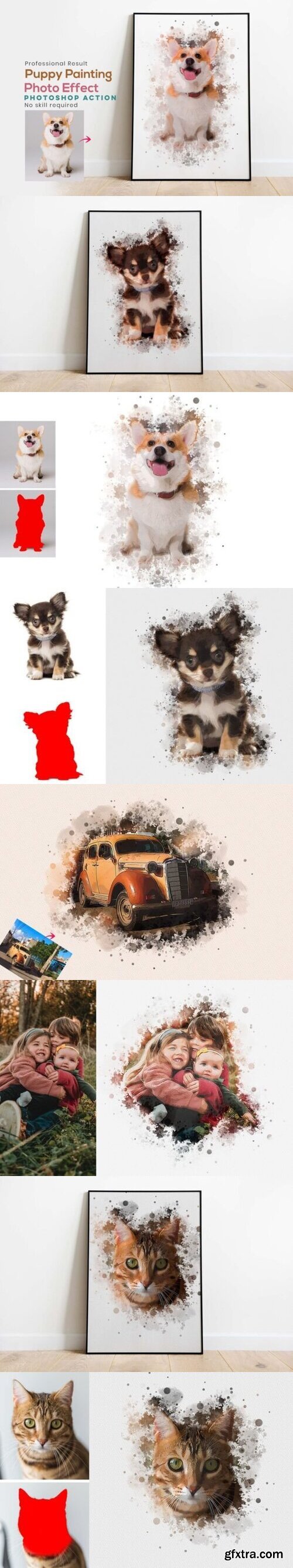 Creativemarket - Puppy Painting Photoshop Action 10996333