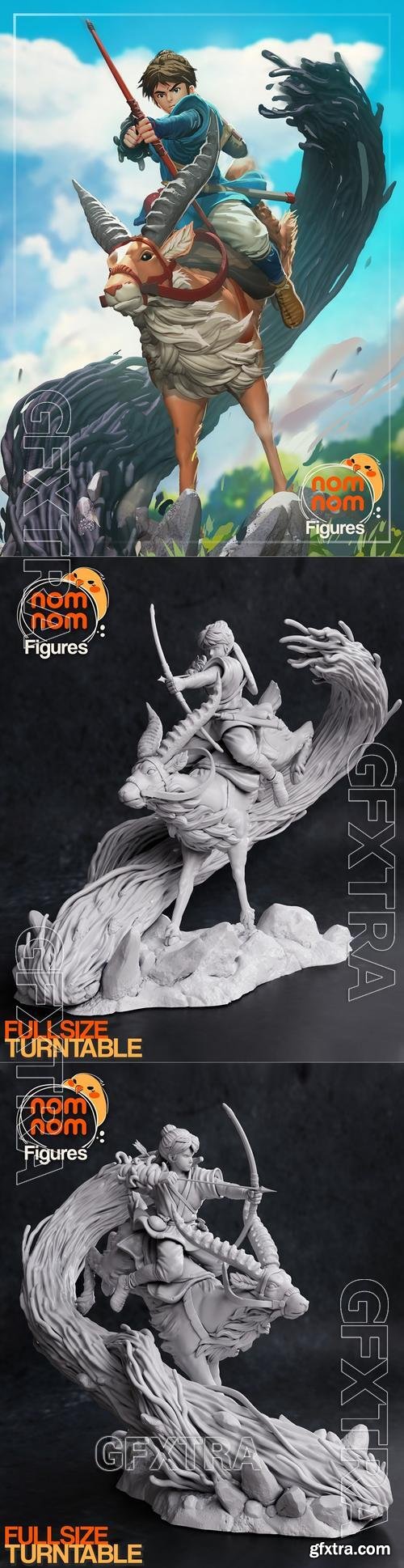 NomNom Figures - Ashitaka - Princess Mononoke &ndash; 3D Print Model