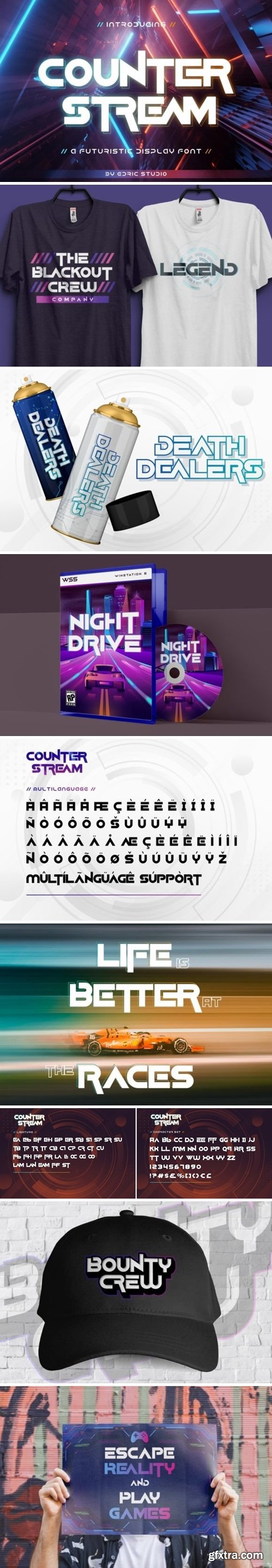 FontBundles - Counter Stream Font 2559820