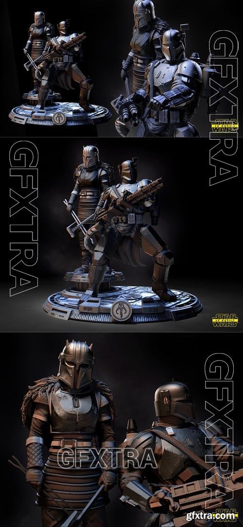 Star Wars - The Armorer and Paz Viszla Diorama &ndash; 3D Print Model