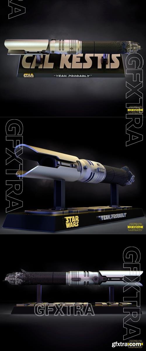 Star Wars - Cal Kestis Lightsaber Sculpture &ndash; 3D Print Model