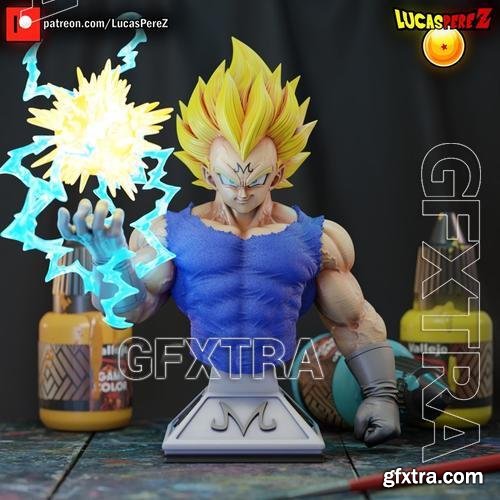 Majin Vegeta Regular Bust &ndash; 3D Print Model