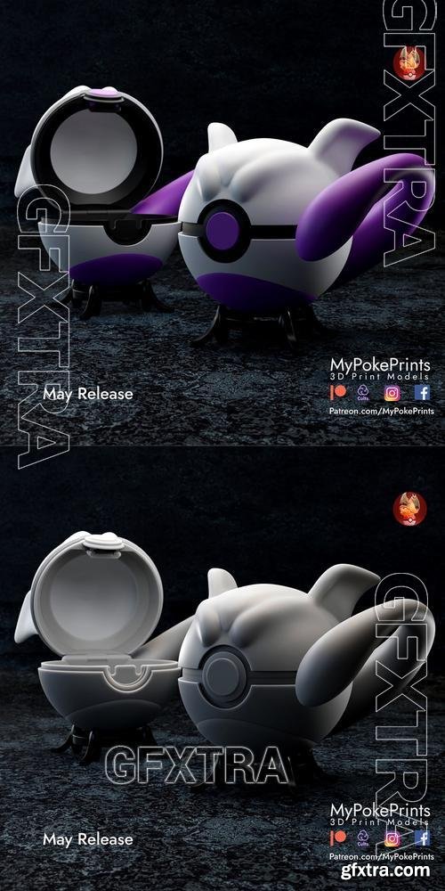 Mewtwo Pokeball &ndash; 3D Print Model