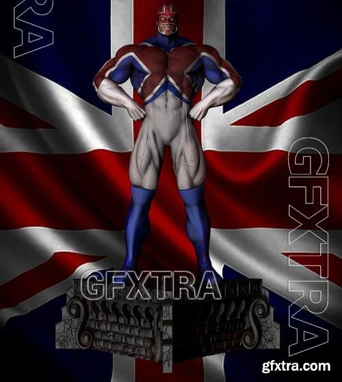 Captain Britain &ndash; 3D Print Model