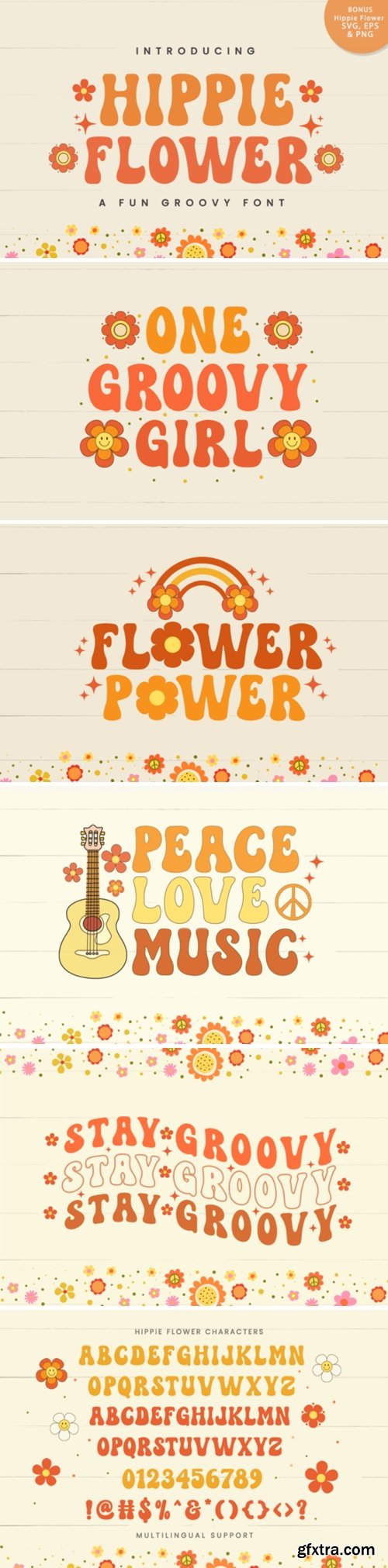 Hippie Flower Font