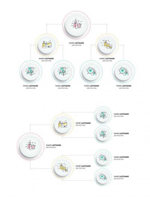 Colorful Company Hierarchy Organogram Infographic Layout 2 192038698