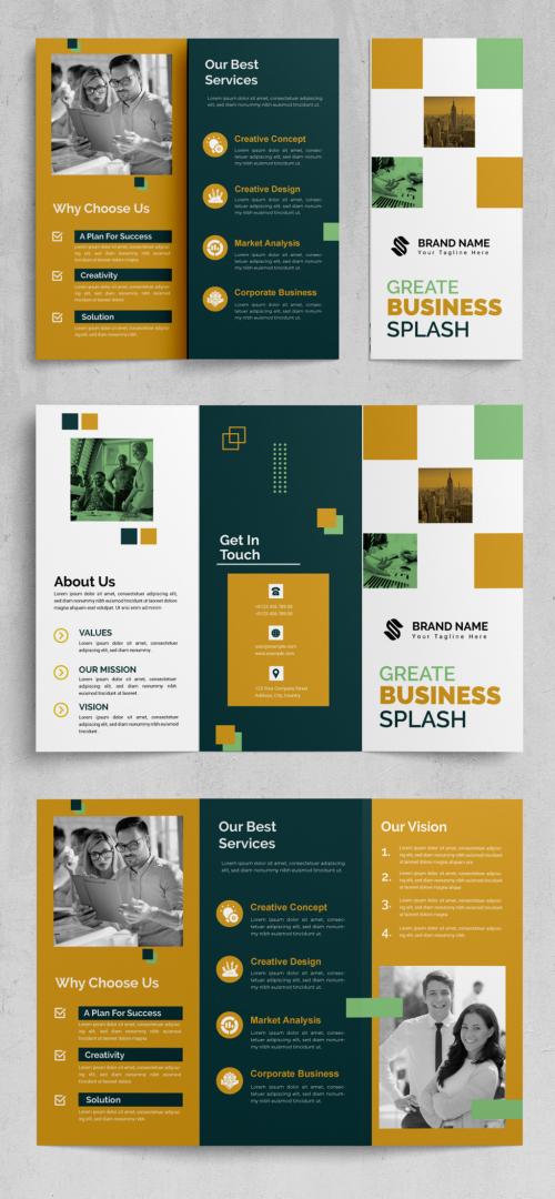 Corporate Business Trifold Brochure Design Template 583337736