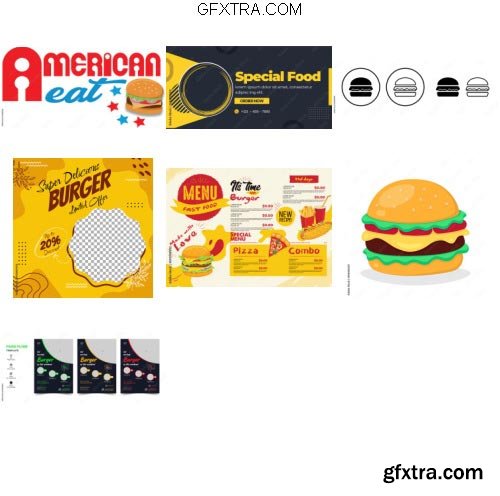 Burger Business  Menu Pack 30XAI