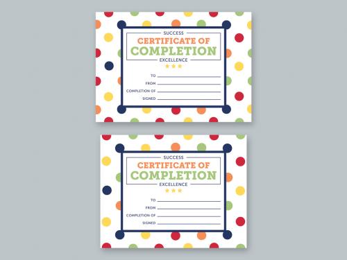 Polka Dot Certificate Layout 224255344