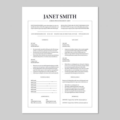 Modern and Clean Resume Layout 251429933