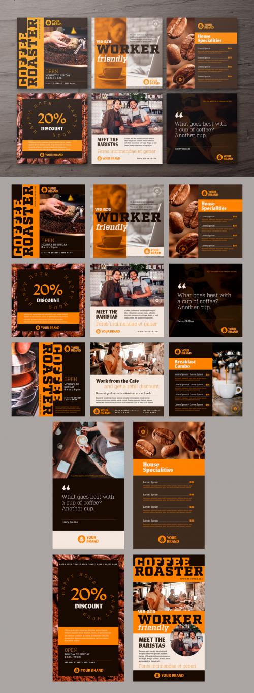 Social Media Coffee Marketing Layouts 566575578