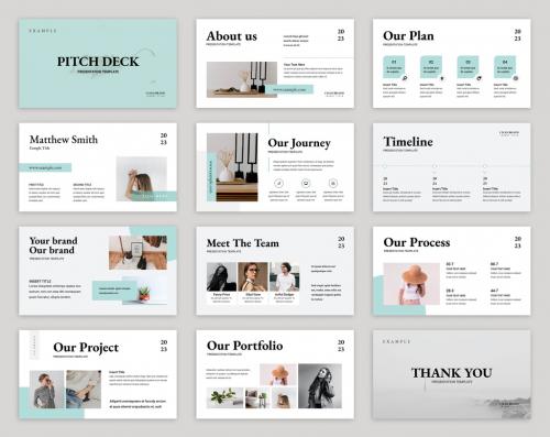 Pitch Deck Business Presentation Layout 566964970