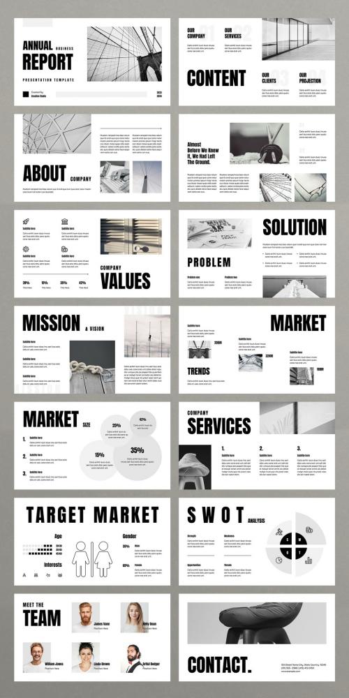 Annual Report Presentation Template 566231064