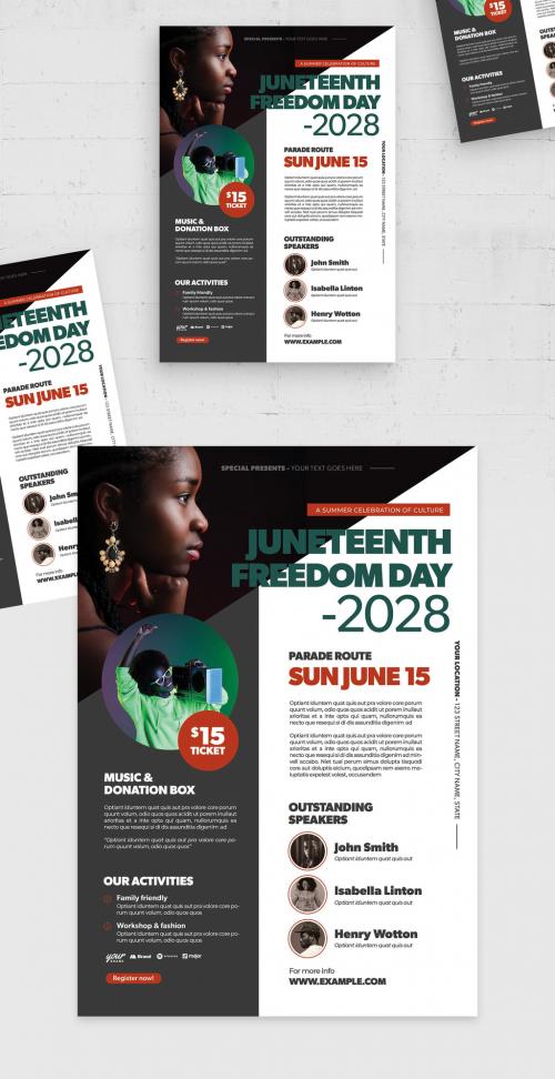 Juneteenth Event Flyer Template 579072204