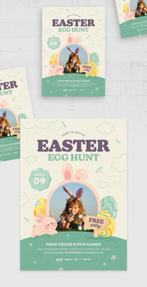 Easter Egg Hunt Flyer Template 565290345